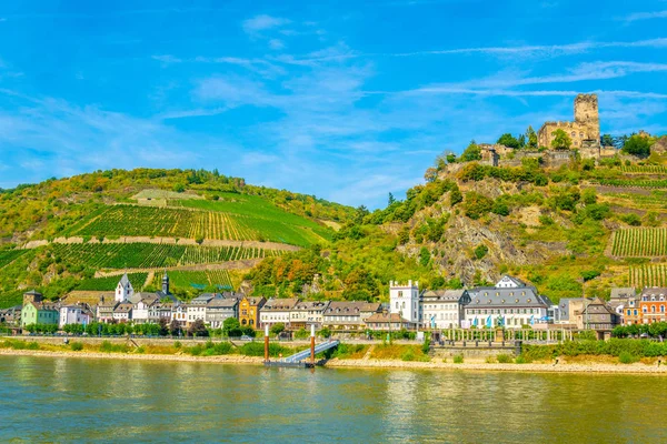 Kaub Town on River Rhein, Németország — Stock Fotó