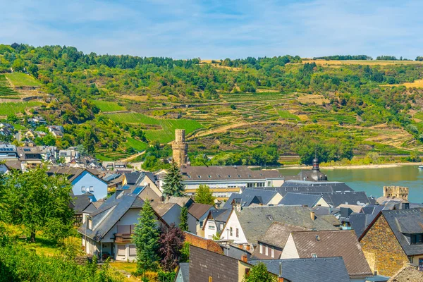 A németországi Oberwesel-i légifelvétel — Stock Fotó