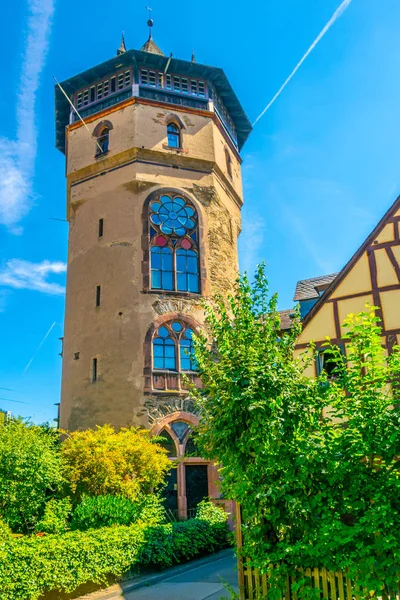 Haagsturm - Tour rouge dans le centre d'Oberwesel, Allemagne — Photo