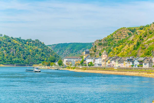 Vista de St. Goarshausen na Alemanha — Fotografia de Stock