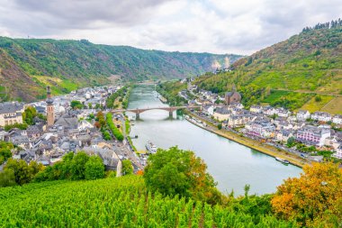 Cochem, Almanya 'nın havadan görünümü