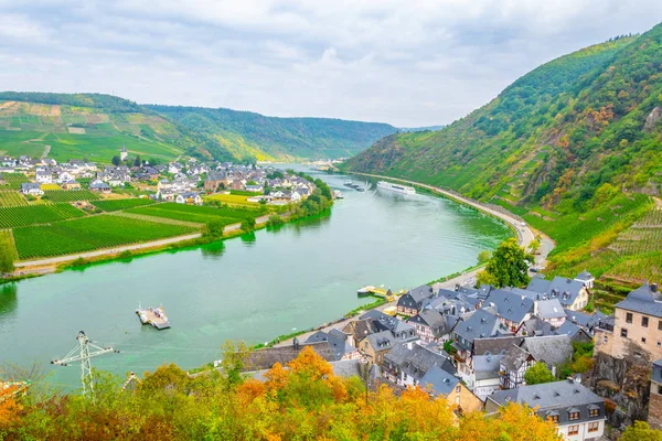 Luftaufnahme von beilstein von burg metternich, deutschland — Stockfoto