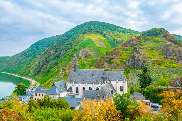 Vista aérea de Beilstein de Burg Metternich, Alemanha — Fotografia de Stock