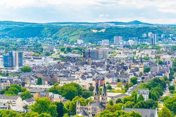 Luftaufnahme von Koblenz, Deutschland — Stockfoto