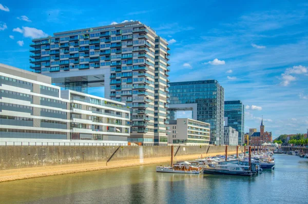 Kranhaus building complex on riverside of Rhein in Cologne, Germ — Stock Photo, Image