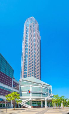 Frankfurt, Almanya, 18 Ağustos 2018: Messe Frankfurt, Almanya giriş