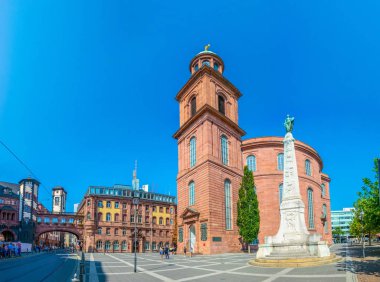 Frankfurt, Almanya, 18 Ağustos 2018: Saint Paul Church in Frankfurt, Almanya