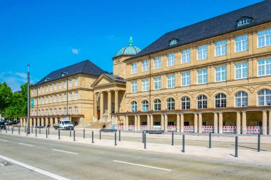 Wiesbaden, Almanya, 17 Ağustos 2018: Hessisches Landesmu 'nun görünümü