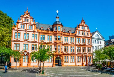 Mainz, Almanya, Ağustos 17, 2018: Gutenberg müzesinin görünümü