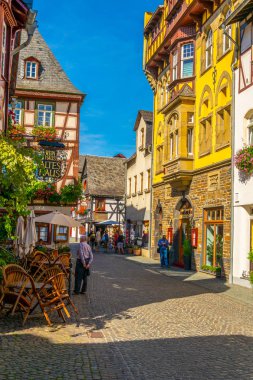 Bacharach, Almanya, Ağustos 16, 2018: bir sokak görünümü