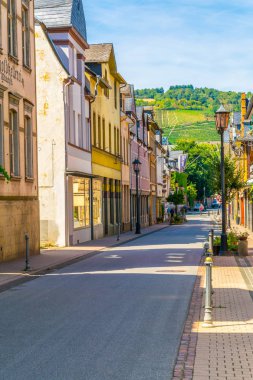 Oberwesel, Almanya, Ağustos 16, 2018: bir cadde görünümü