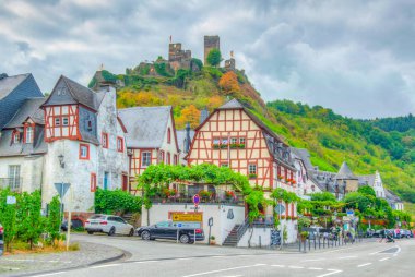 Beilstein, Almanya, 15 Ağustos 2018: Mettern ile Beilstein kasabası