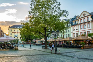 Koblenz, Almanya, 13 Ağustos 2018: merkezinde planı kare 