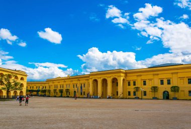 Koblenz, Almanya, 13 Ağustos 2018: Ehrenbreitstein avlusunda 