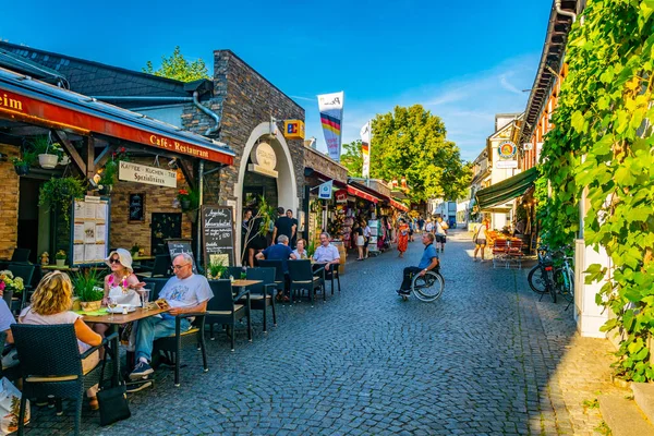 RUDESHEIM AM RHEIN, ALEMANHA, 16 de AGOSTO de 2018: Centro da cidade de Rud — Fotografia de Stock