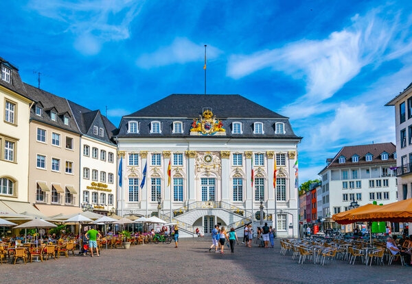 BONN, GERMANY, AUGUST 12, 2018: Marktplatz in the center of Bonn, Germany