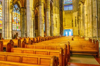 Köln, Almanya, 11 Ağustos 2018: katedral Iç 