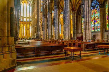 Köln, Almanya, 11 Ağustos 2018: katedral Iç 