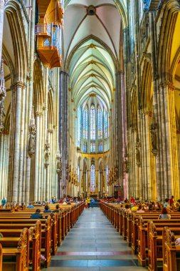 Köln, Almanya, 11 Ağustos 2018: katedral Iç 