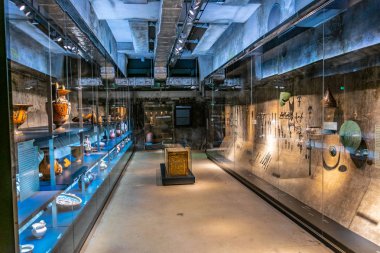 Essen, Almanya, 10 Ağustos 2018: Indus müze iç