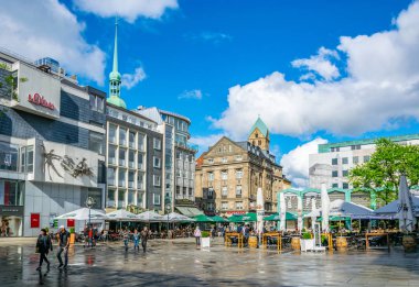 Dortmund, Almanya, 30 Nisan 2018: c Markt Meydanı görünümü
