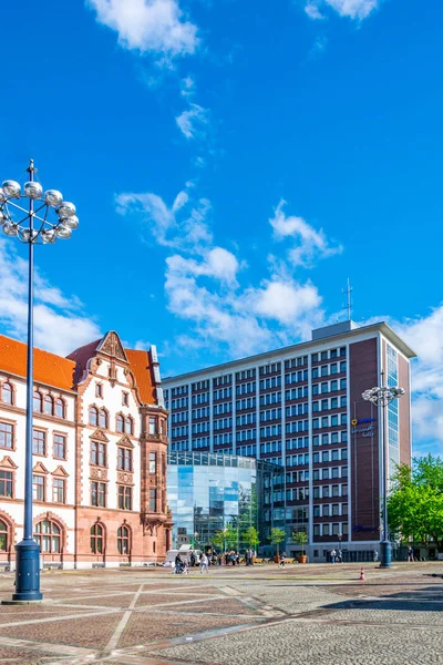 DORTMUND, ALEMANHA, 30 de abril de 2018: Vista de Friedensplatz no — Fotografia de Stock