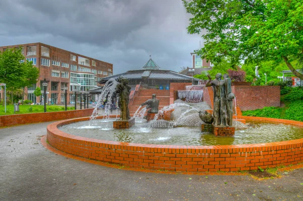 Gauklerbrunnen fountain in Stadtpark in Dortmund, Germany — Stock Photo, Image