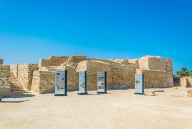 Unesco Dünya Mirası'nın bir parçası olan Qal'At Al Bahreyn fort ile Bahreyn fort kompleksinin iç