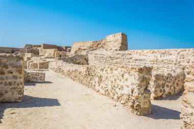 Unesco Dünya Mirası'nın bir parçası olan Qal'At Al Bahreyn fort ile Bahreyn fort kompleksinin iç