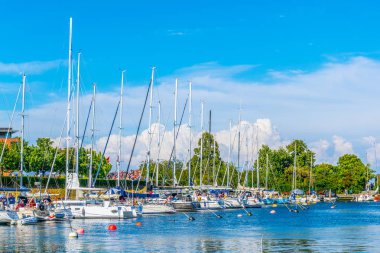 Kopenhag marinasına demirlemiş yatlar.