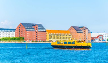 Kopenhag, Danimarka feribot geçiş kanalı.