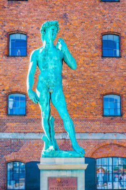 Kopenhag, Danimarka Michelangelo'nun David heykelinin kopyası