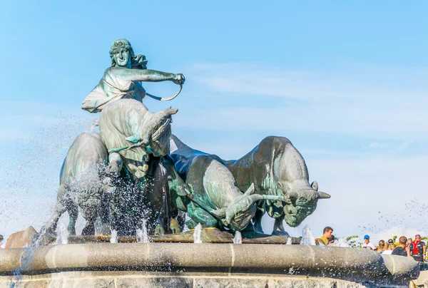 Fontana di Gefion a Copenaghen, Danimarca . — Foto Stock