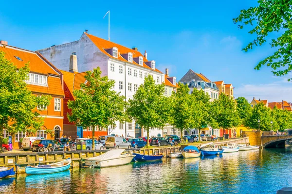 Vista de un canal en el centro de Copenhague, Dinamarca . — Foto de Stock