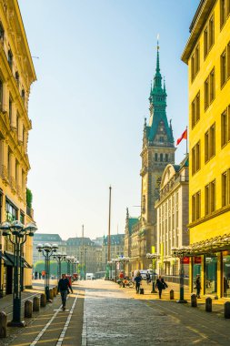 rathaus - Hamburg belediye binası, Almanya.