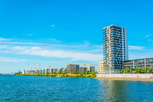 New district under construction next to the Weser river in Bremen, Germany. — Stock Photo, Image