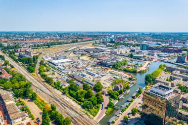 Lahey, Hollanda'daki depoların havadan görünümü
