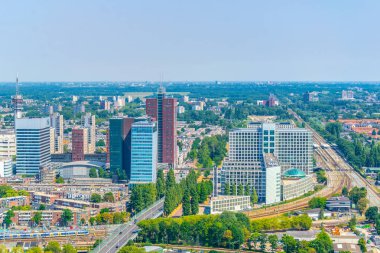 Lahey, Hollanda'daki Gökdelenlerin havadan görünümü
