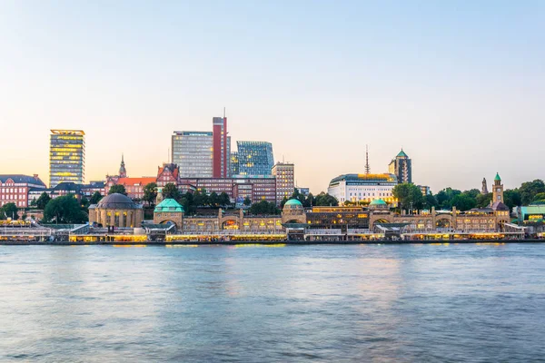 View of the fish market in the german city Hamburg