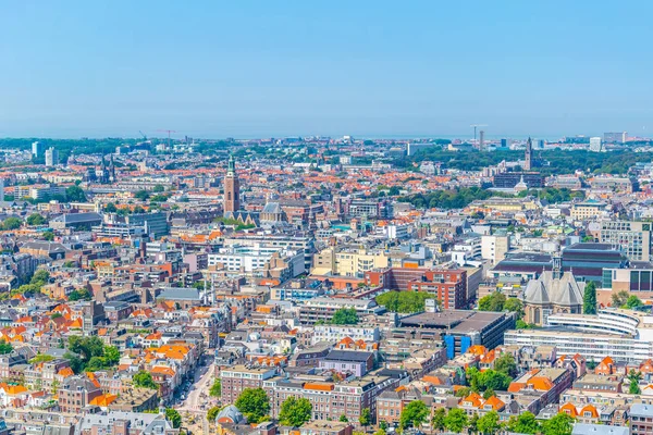 Vue aérienne de la vieille ville de La Haye, Pays-Bas — Photo