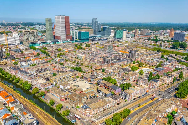 Aerial view of Skyscrapers in the Hague, Netherlands — Stock Photo, Image