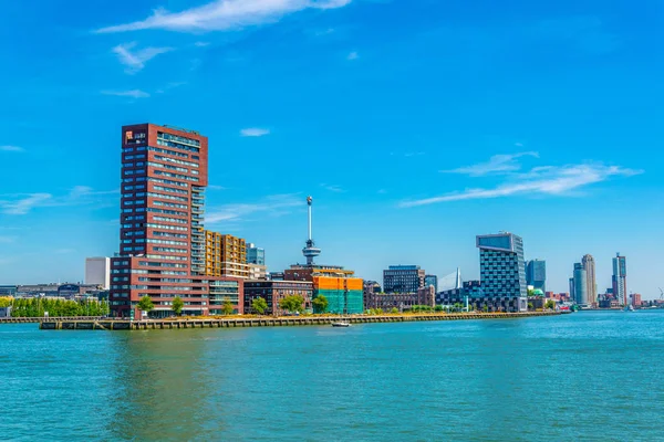 Rotterdam'daki Yeni Maas Nehir Kenarı, Hollanda — Stok fotoğraf