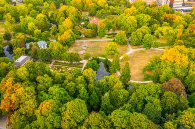 Rotterdam, Hollanda'daki Het parkının havadan görünümü