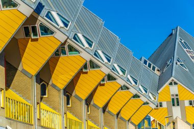 Ünlü küp evler Rotterdam, Hollanda