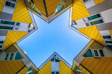 Ünlü küp evler Rotterdam, Hollanda