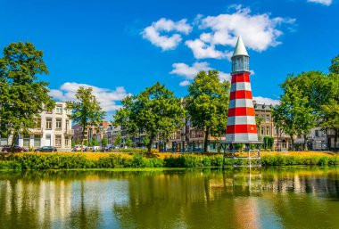Breda Valkenberg parkta Deniz Feneri, Hollanda