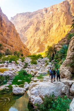 Umman Wadi Shab serbestçe uzak bir vaha yüzmek isteyen ziyaretçiler için popüler bir yerdir.