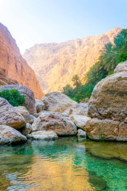 Umman Wadi Shab serbestçe uzak bir vaha yüzmek isteyen ziyaretçiler için popüler bir yerdir.