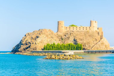 Muscat'ın eski kasabasındaki Al Jalali met. Umman Sultanlığı, Orta Doğu