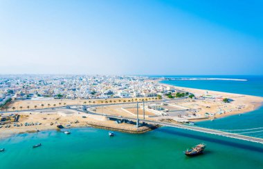 Umman kenti Sur havadan görünümü.